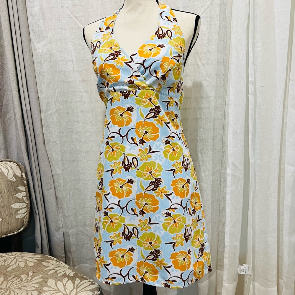 Beautiful Tropical Halter Dress 🌺🌴